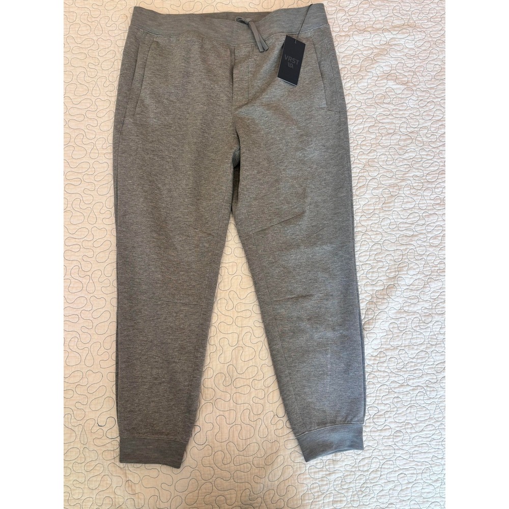 VRST Mens Pinnacle Slim Fit Fleece Jogger Mid Grey Heather Size Large